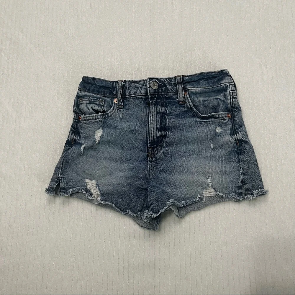 GAP Kids Distressed Denim Shorts - Blue